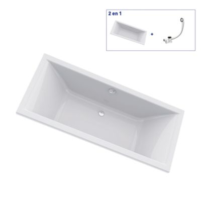 Baignoire Embleme Duo 180 x 80 cm sans tablier Valentin