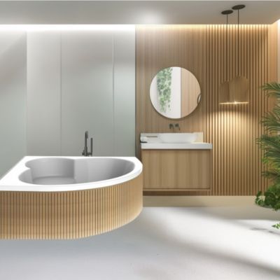 Baignoire d'angle 150 x 150 cm Maylis sans tablier Valentin