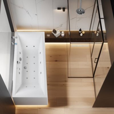 Baignoire balnéo Embleme duo 180 x 80 cm sans tablier Valentin