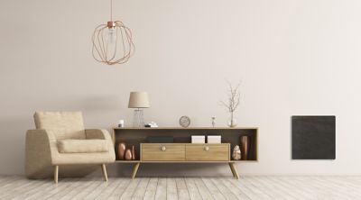 Radiateur électrique à  inertie sèche pierre naturelle Mazda Dual Kherr Smart ardoise noire 1000W