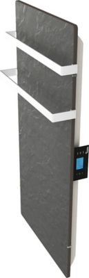 Sèche-serviettes électrique à  inertie sèche Mazda DK Silex noir 1000W