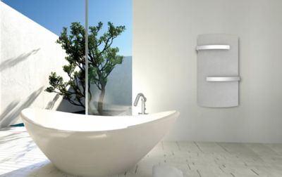 Sèche-serviettes électrique à  inertie sèche Mazda DK Curve gris 1000W