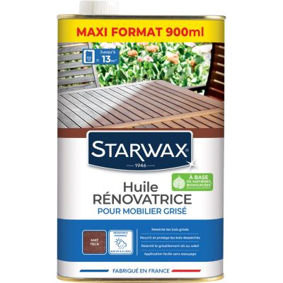 Huile extérieure de rénovation teck Starwax 900ML