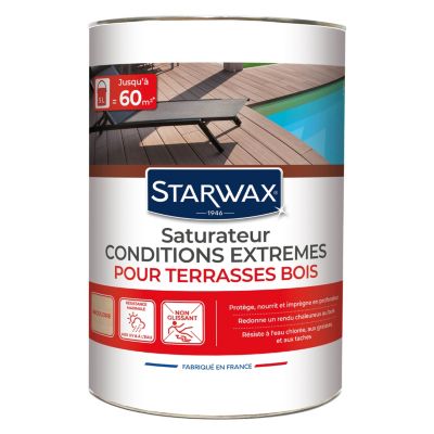 Saturateur extérieur haute protection terrasse bois incolore 5L