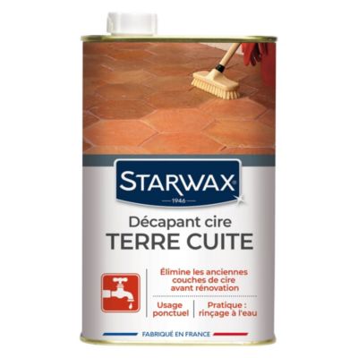 Décapant cire tomettes et terres cuites Starwax 1L