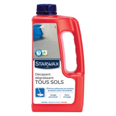 Starwax - Décapant sans rinçage avant rénovation sols intérieurs Starwax 1L