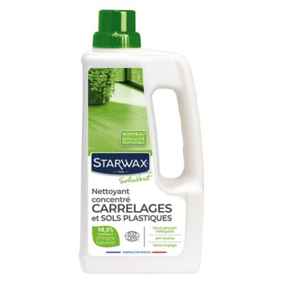 Starwax - Nettoyant concentré carrelages et sols plastiques SoluVert Starwax 1L