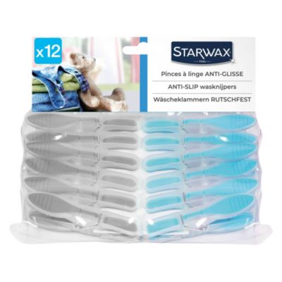 12 Pinces à linge anti-glisse Starwax