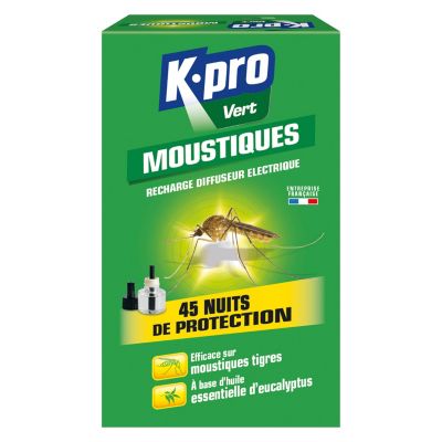 Recharge liquide pour diffuseur électrique anti moustiques K.PRO VERT