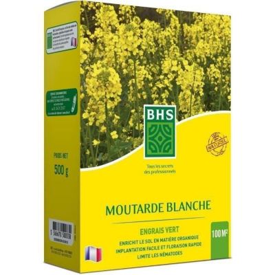 Engrais Verts BHS Moutarde 100 m² Améliore et désinfecte les sols pour une meilleure fertilité. - vue 2