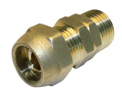 QUICK PLOMBERIE Manchon à compression laiton M 15 x 21 pour tube en per