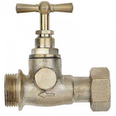 Robinet darrêt après compteur purgeur 2 bouchons mâlefemelle 20 x 27mm Droit