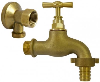 QUICK PLOMBERIE Applique et robinet d'arrosage, mâle / femelle 15 x 21 mm 15 x 21 mm
