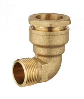 Coude M1 à compression laiton D.32 pour tube en polyéthylène