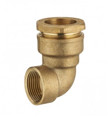 QUICK PLOMBERIE Coude F à compression laiton D.20 pour tube en polyéthylène