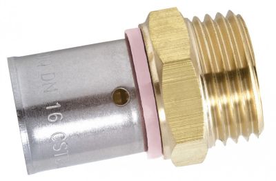 QUICK PLOMBERIE Raccord droit à sertir laiton 12 x 17 pour tube en per