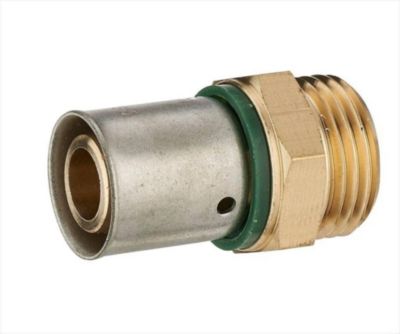 QUICK PLOMBERIE Raccord droit à sertir laiton 12 x 17 pour tube en per