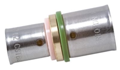 QUICK PLOMBERIE Raccord droit à sertir laiton D.16 pour tube en per
