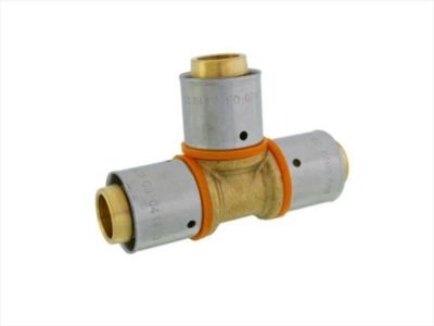 QUICK PLOMBERIE Raccord Té égal à sertir laiton D.20 pour tube en per