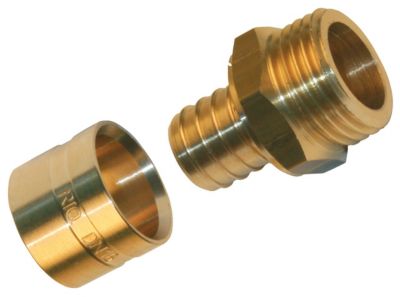 QUICK PLOMBERIE Raccord droit à glissement laiton 20 x 27 pour tube en per