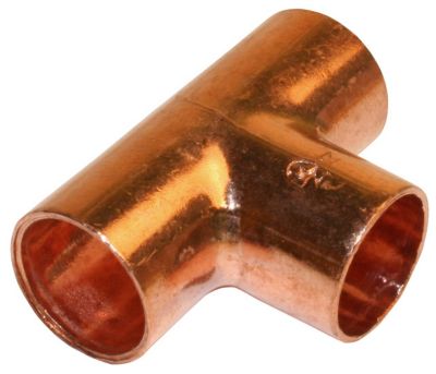 Raccord Té égal à souder cuivre D.28 pour tube en cuivre - vue 1
