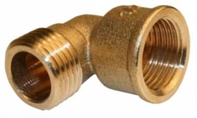 QUICK PLOMBERIE Raccord coudé laiton à visser laiton F 26 x 34 pour tube en cuivre