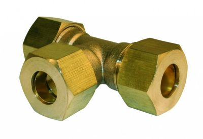 QUICK PLOMBERIE Raccord Té égal biconique laiton D.12 pour tube en cuivre