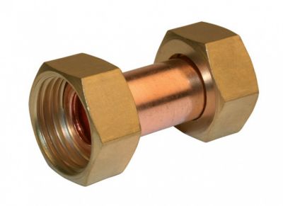 QUICK PLOMBERIE Raccord droit 2 écrous prisonniers à visser F15x21 15x21 pour tube cuivre