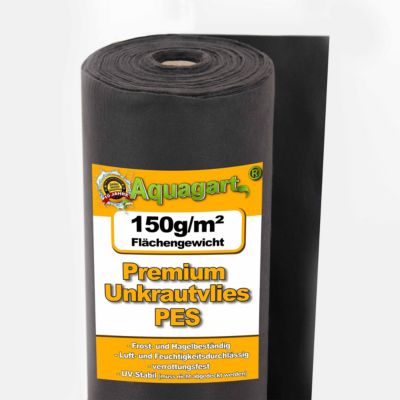 337,5 m² film de paillage, non-tissé 150 g, 1,5 m de large, PES Aquagart