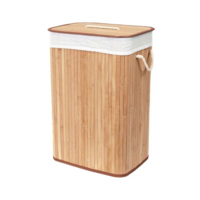 COMPACTOR Coffre à linge bambou naturel - vue 2