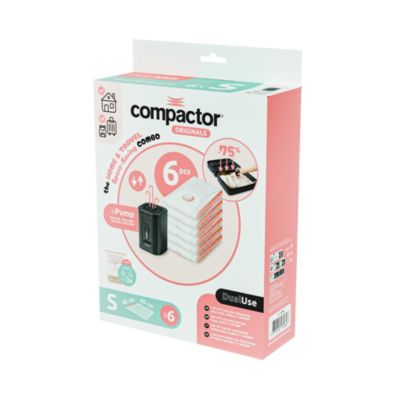Sac de rangement sous vide taille vendu par 6 + pompe portable Compactor - vue 2