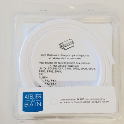 Joint d'étanchéité pare-baignoire blanc JACUZZI 135 cm
