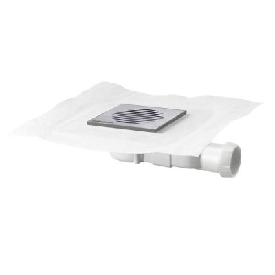 Siphon de sol avec bride 150x150mm Wirquin