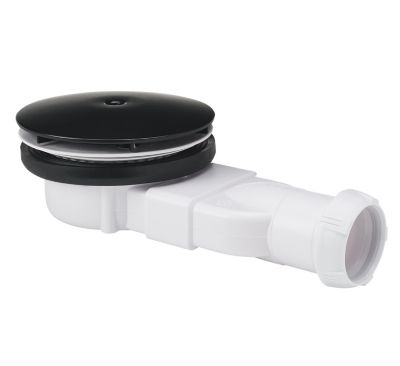 Bonde de douche extra-plate Wirquin Dôme noir
