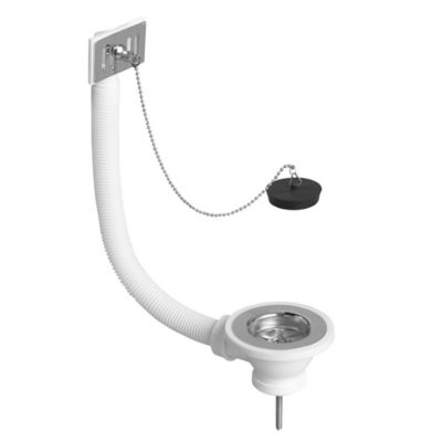 Bonde à bouchon pour évier 60mm avec trop-plein Wirquin