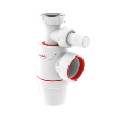 Siphon Neo pour évier 40mm avec raccord pour lave-vaisselle ou machine à laver Wirquin