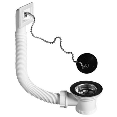 Bonde à bouchon pour évier 50mm avec trop-plein Wirquin