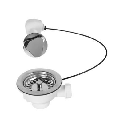 Bonde à panier pour évier 90mm avec commande à câble Wirquin