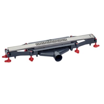 Caniveau de douche extraplat Wirquin So'Line L. 6 à 14 mm pour douche à l'italienne jusqu’à 160 x 19