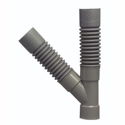 Raccord d'évacuation souple PVC Y Wirquin ø32 mm à coller