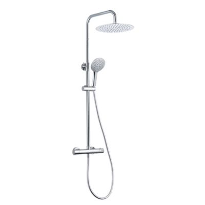 Colonne de douche thermostatique avec pommeau et douchette 3 jets  chrome  Kramer Goodlife