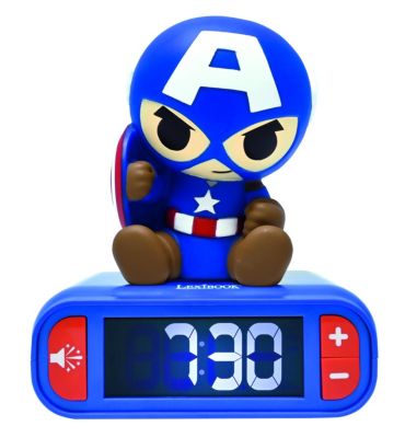 Captain America Réveil Veilleuse 3D avec Effets Sonores
