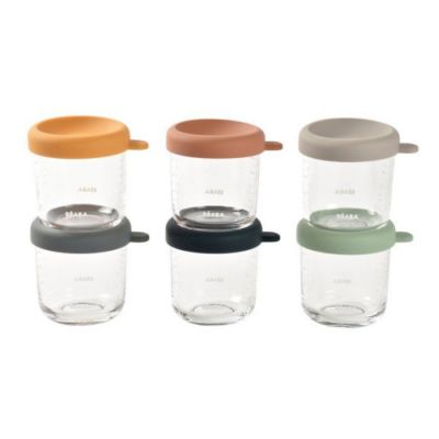 Coffret 6 portions verre BEABA 914008 250 ml Sunrise color mix - vue 2