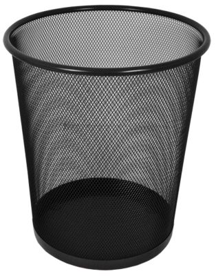 Corbeille à papier en métal Mesh coloris noir