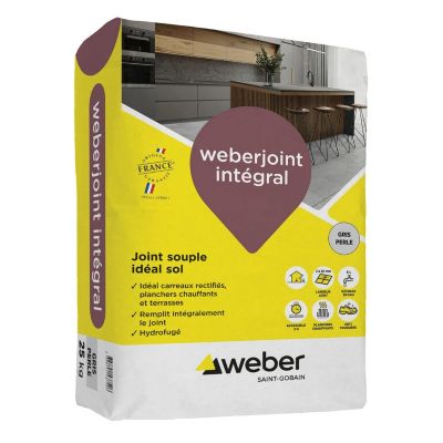 Mortier pour joints de carrelage WEBER JOINT INTEGRAL Sac de 5 Kg E07 11101783