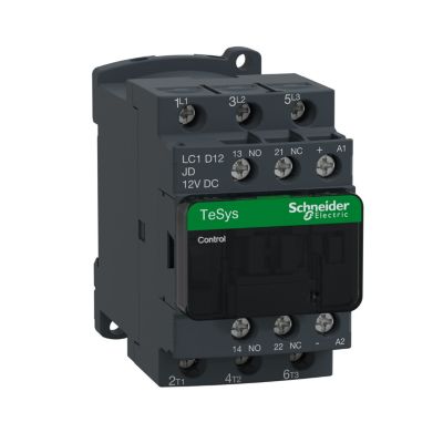 Lc1d12jd Schneider Contacteur Tripolaire 3no Bobine 12vcc Vis