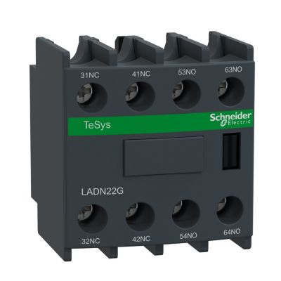 Ladn22g Schneider Bloc De Contacts Auxiliaires 2no+2nf Montage Frontal à Vis Tesys D