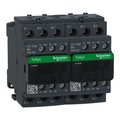 Lc2d32bd Schneider Contacteur Inverseur Tripolaire 3no Bobine 24vcc Vis