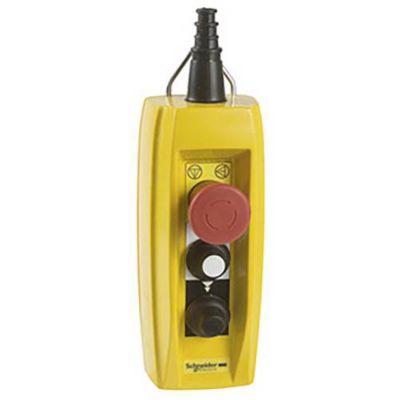 Boîtier suspendu Schneider XACB3291 Harmony pour 2 boutons jaune polyester renforcé