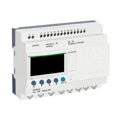 Sr2b201bd Schneider Automate Zelio Logic Relais Intelligent 20 E/ 24vcc Horloge + Afficheur